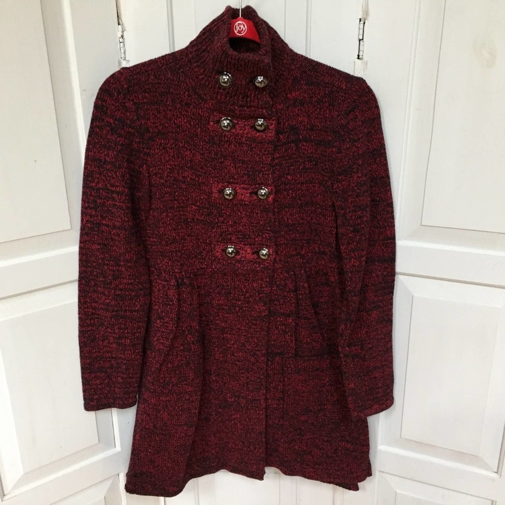 Style & Co Marled Red & Black Sweater